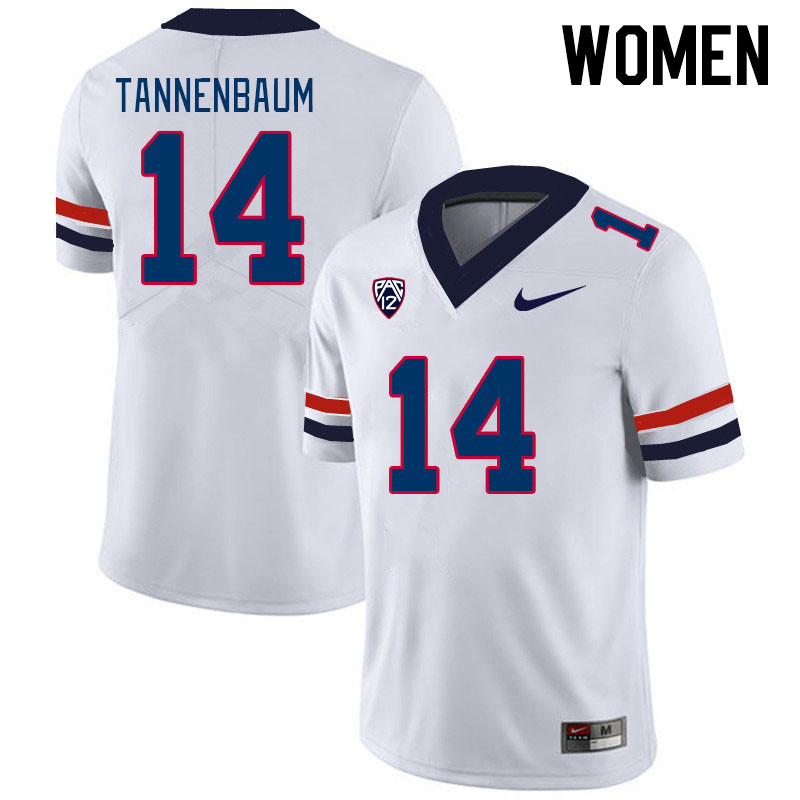 Women #14 Cole Tannenbaum Arizona Wildcats College Football Jerseys Stitched-White